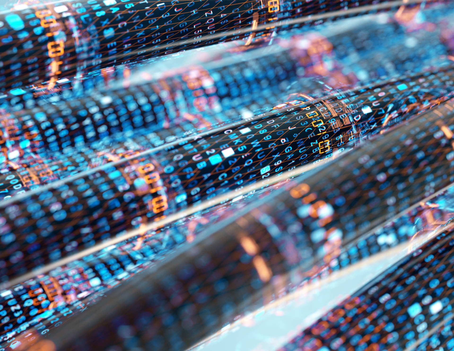 Close-up image showcasing a cluster of tubes, illustraating the concept of digital data flow.
